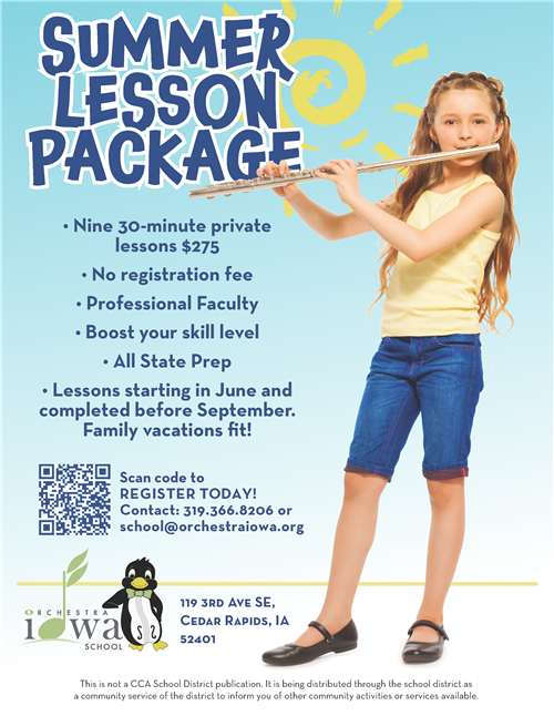 Orchestra Iowa Summer Lesson Package